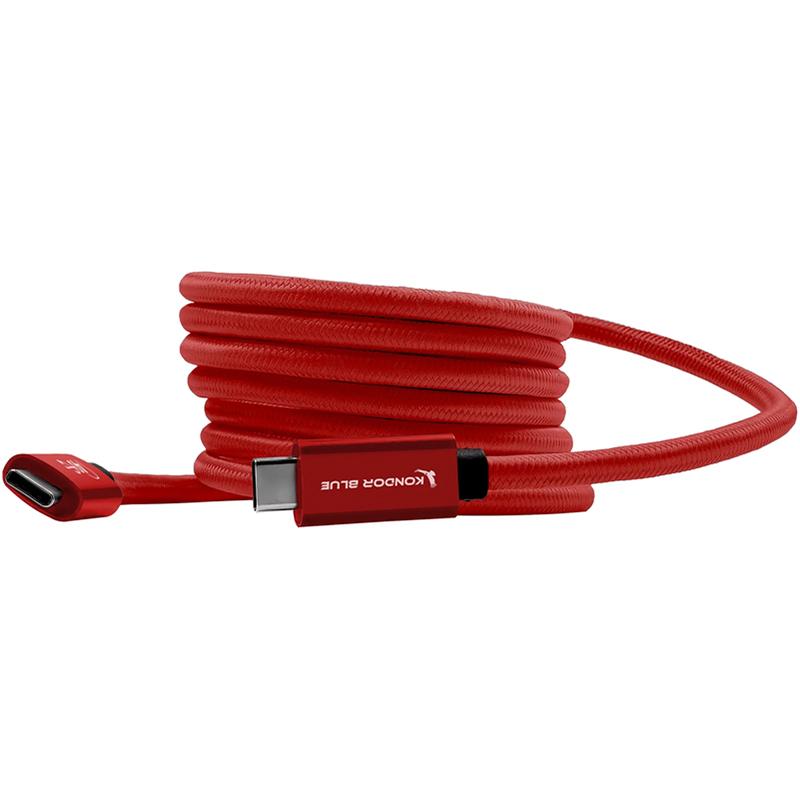 Kondor Blue Thunderbolt 4 USB 4.0 Type C Cable Blazing 40G Speeds 5A 100W